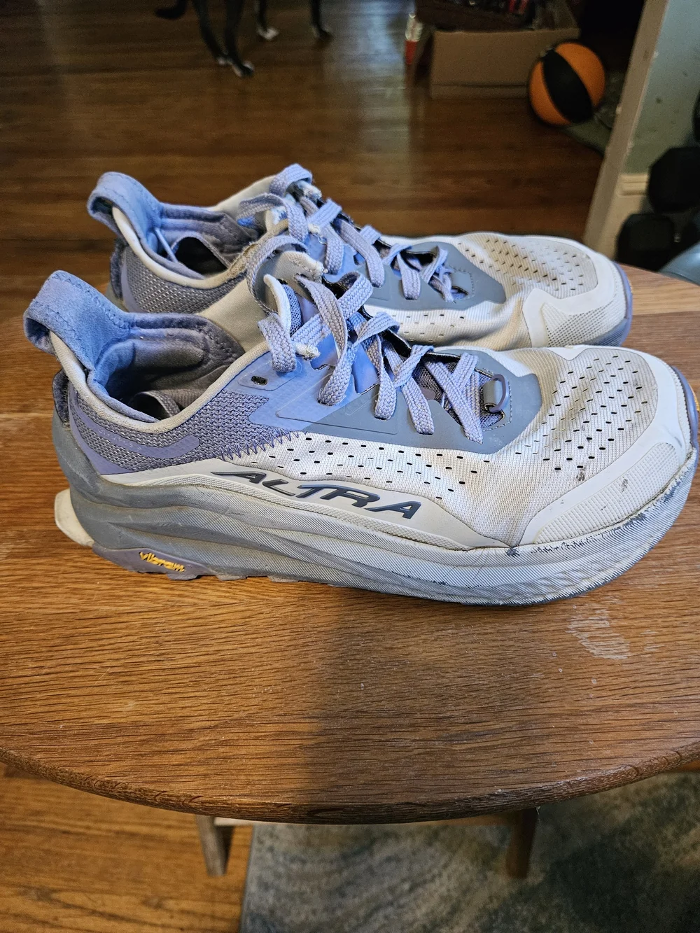 Altra Olympus 6 Women's 9 Gray Blue Trail Running Shoes Vibram Hiking AL0A85NK24